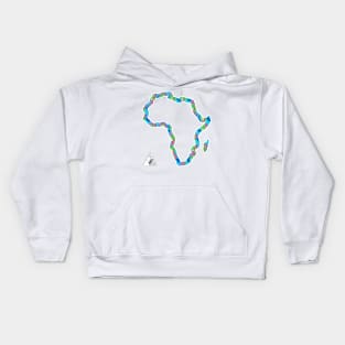 FABRIC AFRICAN COASTLINE by AfreeKA -3 Kids Hoodie